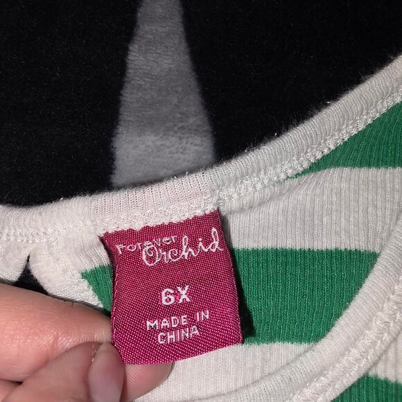 Y2K Ribbed Tank Top Green Stripe Graphic Dove Heart Tattoo XS Small - Picture 3 of 3